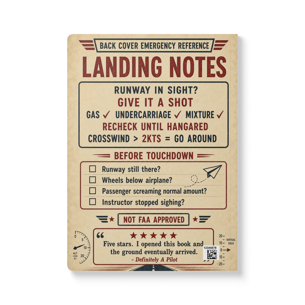 How To Land An Airplane - Funny Pilot Notebook