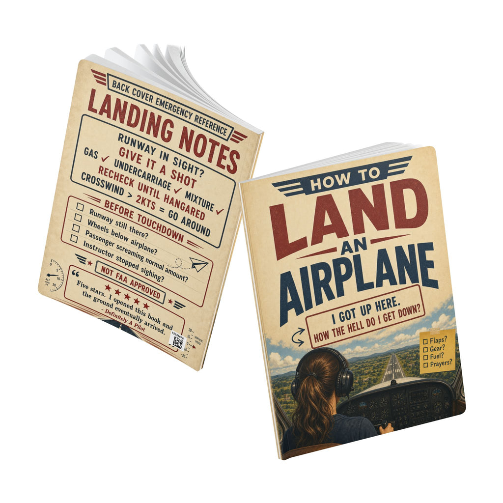 How To Land An Airplane - Funny Pilot Notebook